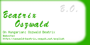 beatrix oszwald business card